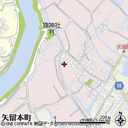 福岡県柳川市矢留本町444周辺の地図