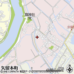 福岡県柳川市矢留本町444周辺の地図