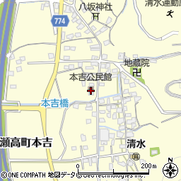 福岡県みやま市瀬高町本吉147周辺の地図