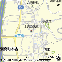 本吉公民館周辺の地図