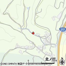 大分県臼杵市北ノ川周辺の地図