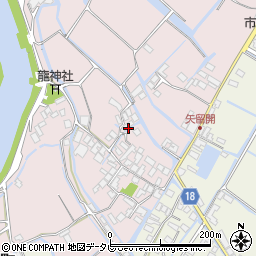 福岡県柳川市矢留本町440周辺の地図