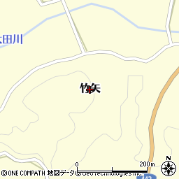 大分県大分市竹矢周辺の地図