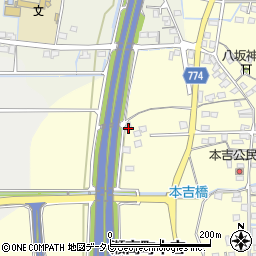 福岡県みやま市瀬高町本吉100-4周辺の地図