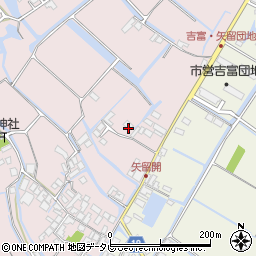 福岡県柳川市矢留本町265周辺の地図