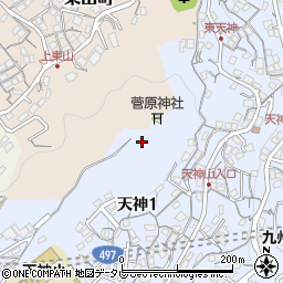 天神山周辺の地図