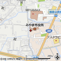みやま市役所　議会事務局周辺の地図