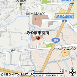 西日本シティ銀行みやま市役所 ＡＴＭ周辺の地図
