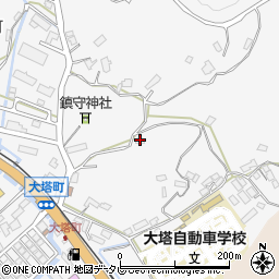 長崎県佐世保市大塔町周辺の地図