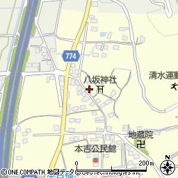 福岡県みやま市瀬高町本吉1021周辺の地図
