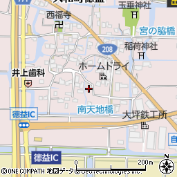 福岡県柳川市大和町徳益672周辺の地図