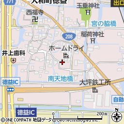 福岡県柳川市大和町徳益670周辺の地図