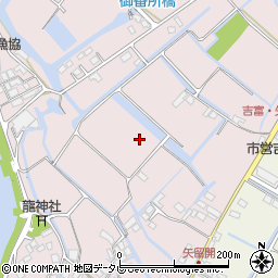福岡県柳川市矢留本町周辺の地図