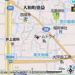 福岡県柳川市大和町徳益615周辺の地図