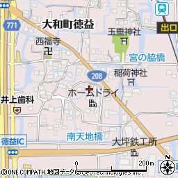 福岡県柳川市大和町徳益627周辺の地図