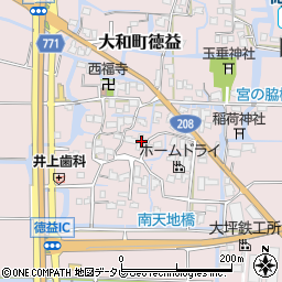 福岡県柳川市大和町徳益613周辺の地図