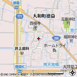 福岡県柳川市大和町徳益586周辺の地図