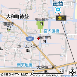 福岡県柳川市大和町徳益212周辺の地図