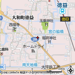 福岡県柳川市大和町徳益208周辺の地図