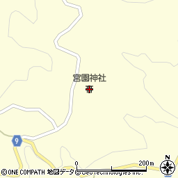 宮園神社周辺の地図