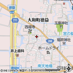 福岡県柳川市大和町徳益582周辺の地図