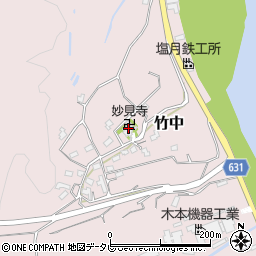 妙見寺周辺の地図