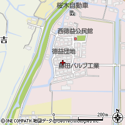 福岡県柳川市大和町徳益447周辺の地図