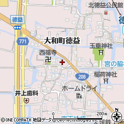 福岡県柳川市大和町徳益569周辺の地図