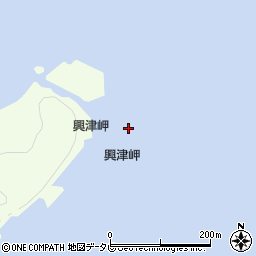 興津岬周辺の地図