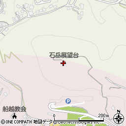 石岳展望台周辺の地図