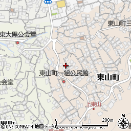 長崎県佐世保市東山町周辺の地図