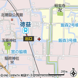 福岡県柳川市大和町徳益325周辺の地図