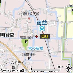 福岡県柳川市大和町徳益142周辺の地図