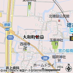 福岡県柳川市大和町徳益95周辺の地図