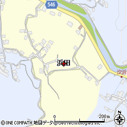 大分県臼杵市浜田周辺の地図