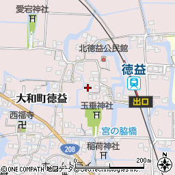 福岡県柳川市大和町徳益169周辺の地図