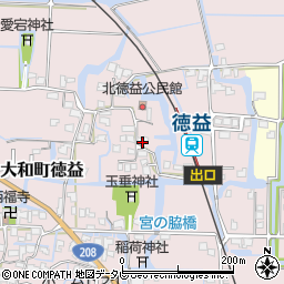 福岡県柳川市大和町徳益133周辺の地図