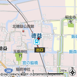 福岡県柳川市大和町徳益317周辺の地図