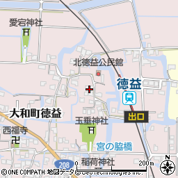 福岡県柳川市大和町徳益165-1周辺の地図