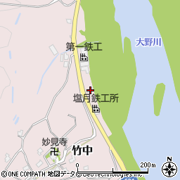 大分県大分市竹中46周辺の地図