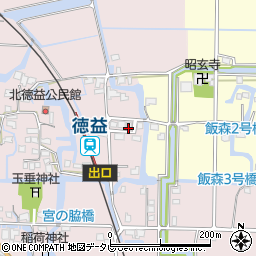 福岡県柳川市大和町徳益323周辺の地図