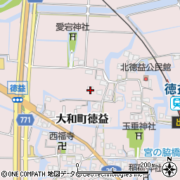 福岡県柳川市大和町徳益83-2周辺の地図