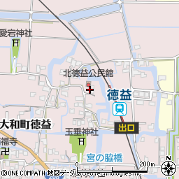 福岡県柳川市大和町徳益128周辺の地図