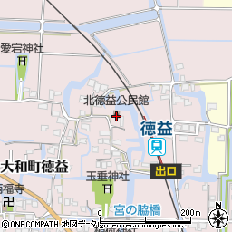 福岡県柳川市大和町徳益129周辺の地図