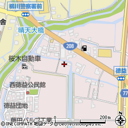 福岡県柳川市大和町徳益441周辺の地図