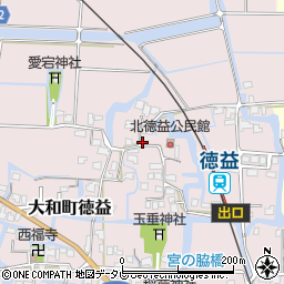 福岡県柳川市大和町徳益122周辺の地図