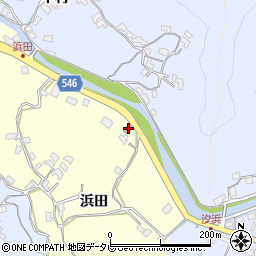 下ノ江郵便局周辺の地図