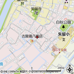 福岡県柳川市矢留本町105-10周辺の地図