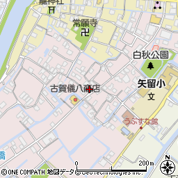福岡県柳川市矢留本町105周辺の地図