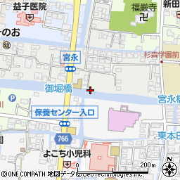 福岡県柳川市宮永町20-2周辺の地図
